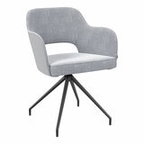 AKANTE Chicago Grey Swivel Dining Chair, 2 Pack