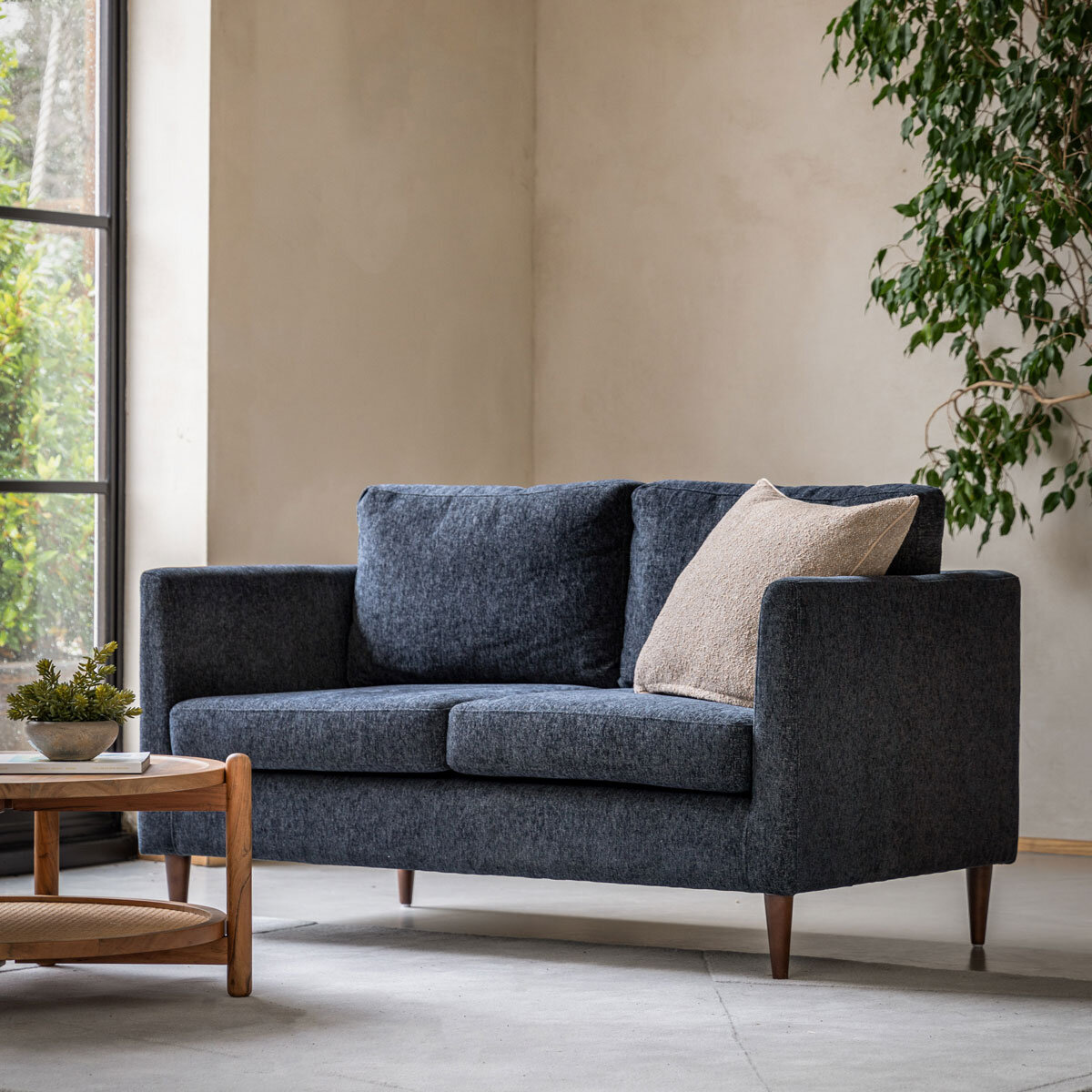Gallery Gateford Charcoal Fabric 2 Seater Sofa