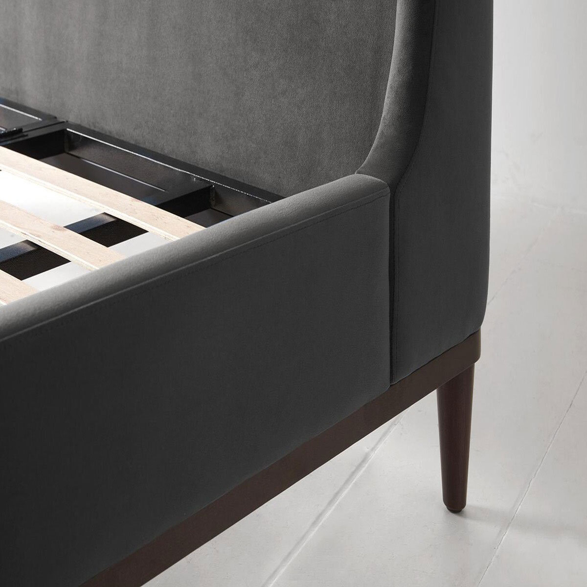 Swyft Bed 02 Charcoal Grey Velvet Bed Frame, 180 x 200 cm