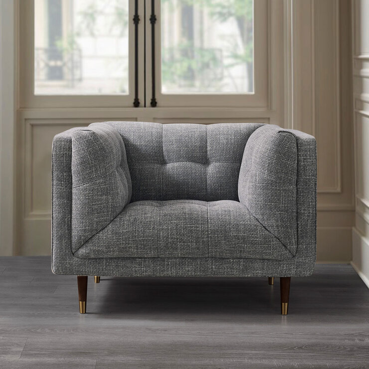 Isla Grey Fabric Armchair Isla Grey Fabric Armchair