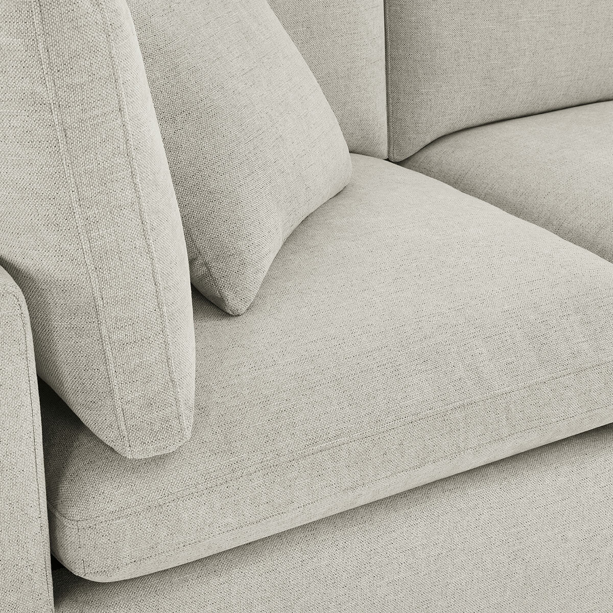 Thomasville Lowell Light Grey Fabric 6 Piece Modular Sofa