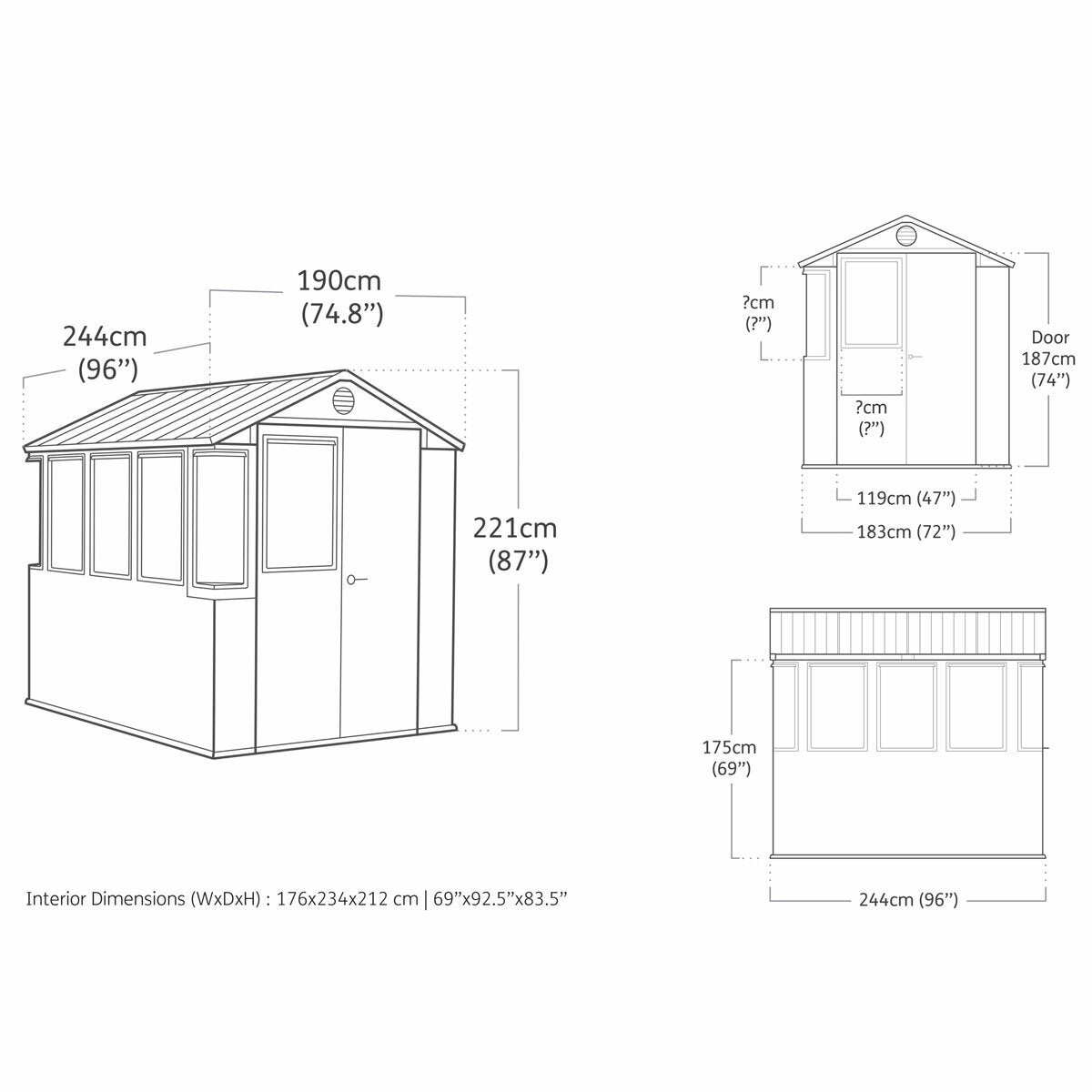Keter 6ft 3" x 8ft (1.9 x 2.4m) Potting Shed Keter 6ft 3" x 8ft (1.9 x 2.4m) Potting Shed