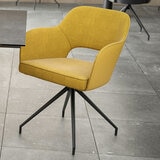 AKANTE Chicago Yellow Swivel Dining Chair, 2 Pack