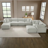 Aiden & Ivy Dayna Grey Fabric 8 Piece Modular Sofa Aiden & Ivy Dayna Grey Fabric 8 Piece Modular Sofa