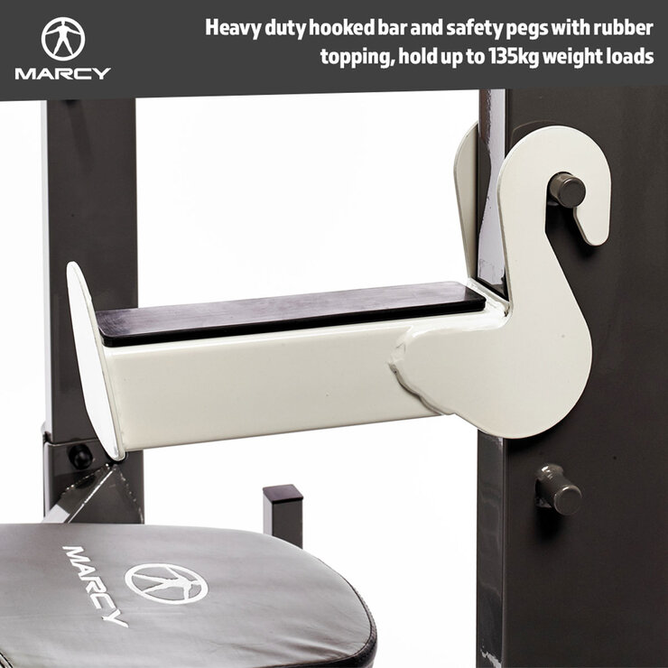 Marcy MWB-70205 Folding Olympic Barbell Bench with Rear Squat Rack Marcy MWB-70205 Folding Olympic Barbell Bench with Rear Squat Rack