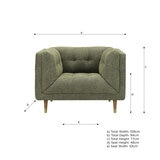 Isla Green Fabric Armchair