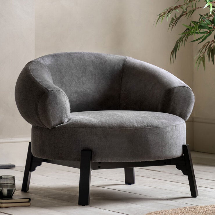 Gallery Ardo Grey Velvet Armchair Gallery Ardo Grey Velvet Armchair