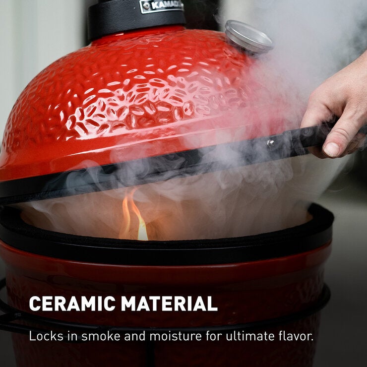 Kamado Joe Junior 13.5" (34cm) Ceramic Charcoal Barbecue Grill + Cover