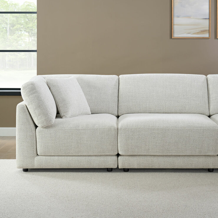 Aiden & Ivy Dayna Grey Fabric 8 Piece Modular Sofa