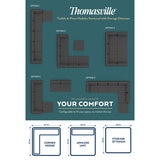 Thomasville Tisdale Blue 6 Piece Modular Fabric Sofa
