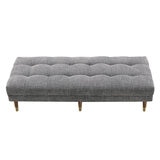 Isla Grey Fabric Ottoman