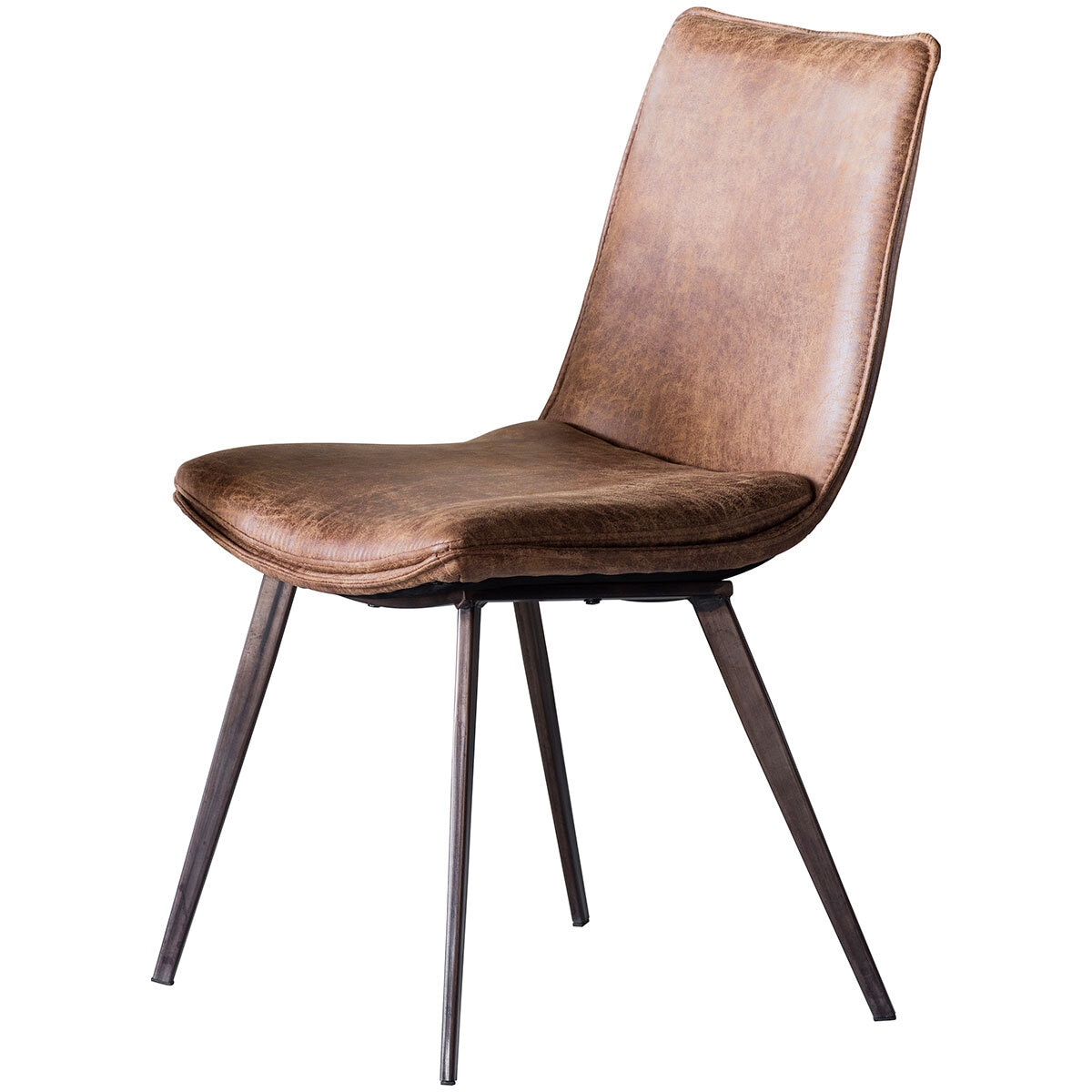 Gallery Hinks Brown Faux Leather Dining Chair, 2 Pack