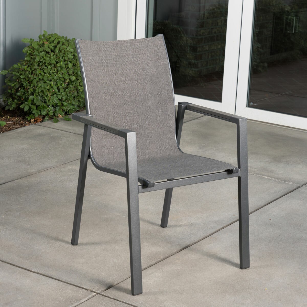 SunVilla Dark Forest 9 Piece Extending Sling Dining Patio Set + Cover