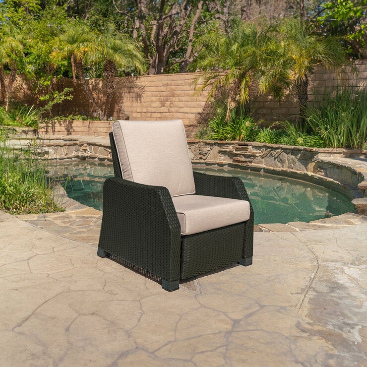 Pacific Casual Northgate Barcalounger 7 Piece Deep Seating Patio Set with Reclining Arm Chairs