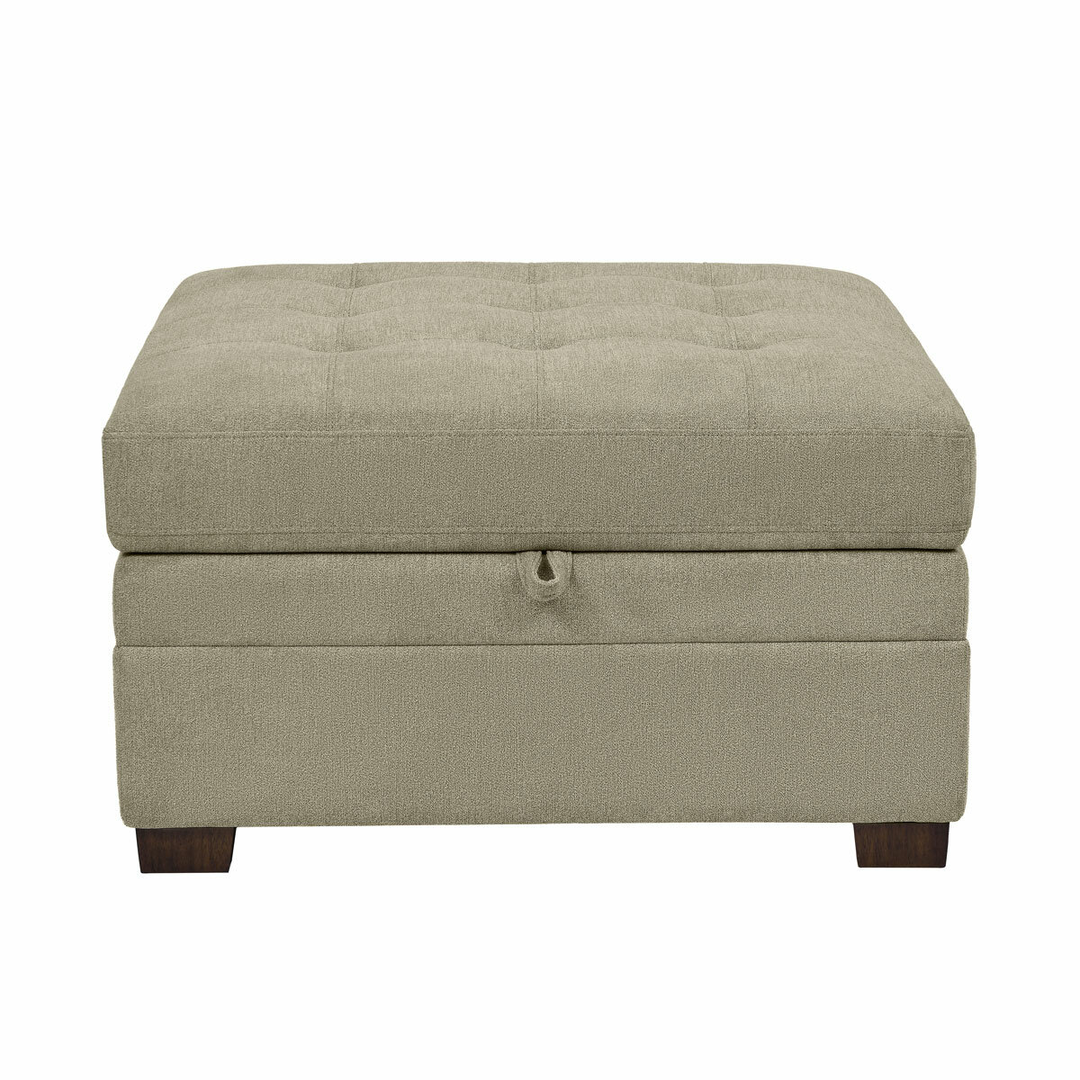 Thomasville Tisdale Beige Fabric Storage Ottoman