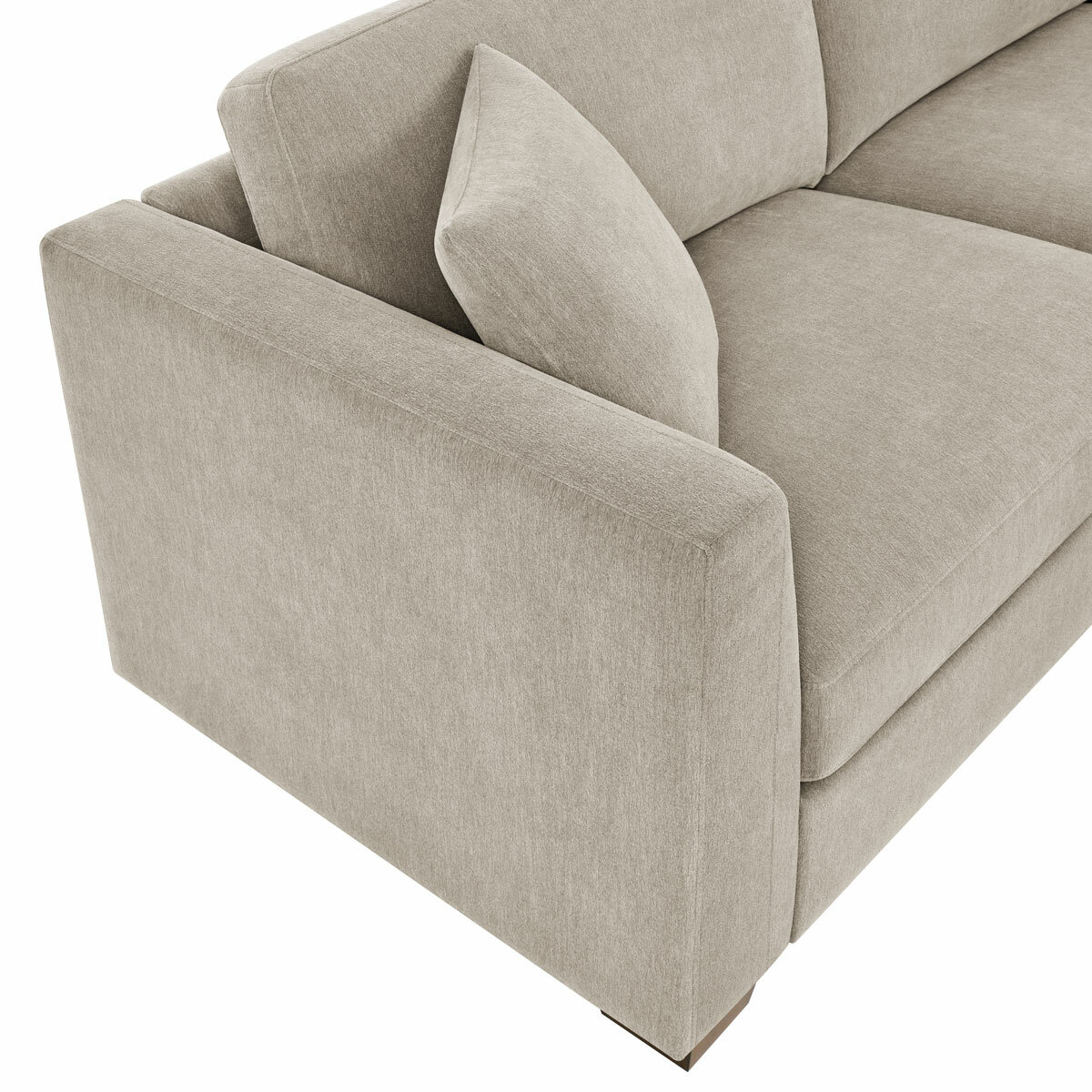 Thomasville Walsen Grey Fabric Corner Sofa with Storage Ottoman, Right Hand Facing