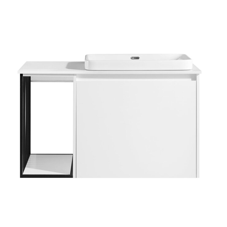 Ove Judy 1000mm Wide Wall Mounted Vanity in Matte White