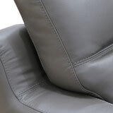 Colby Dark Grey Leather Armchair with Power Footrest
