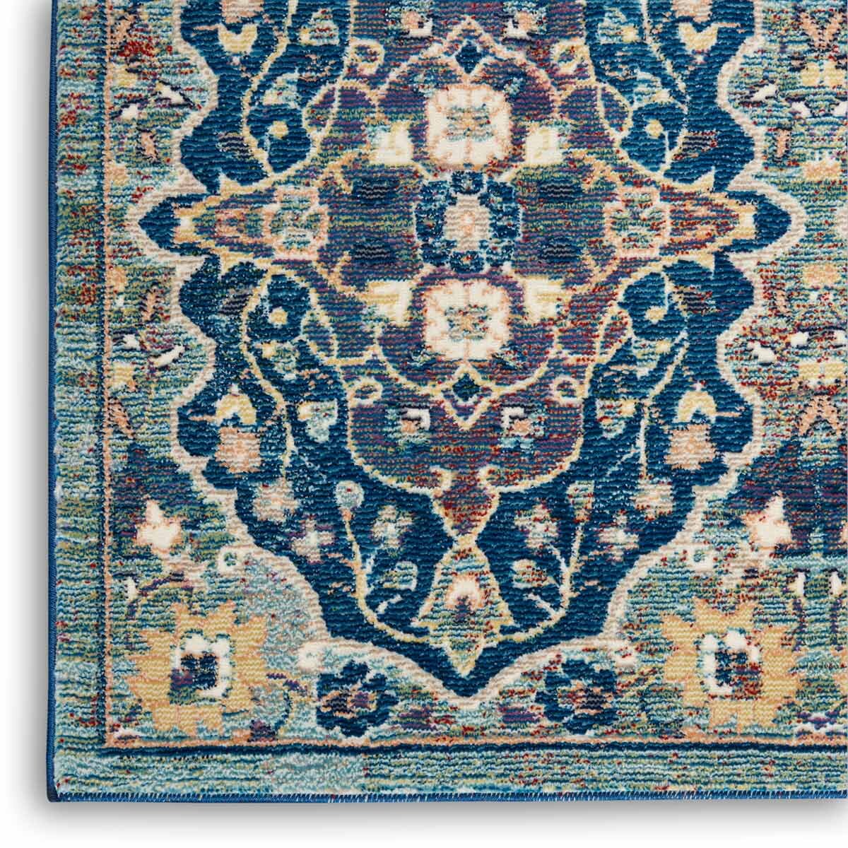 Ankara Global Collection Blue Patterned Rug, 160 x 229 cm