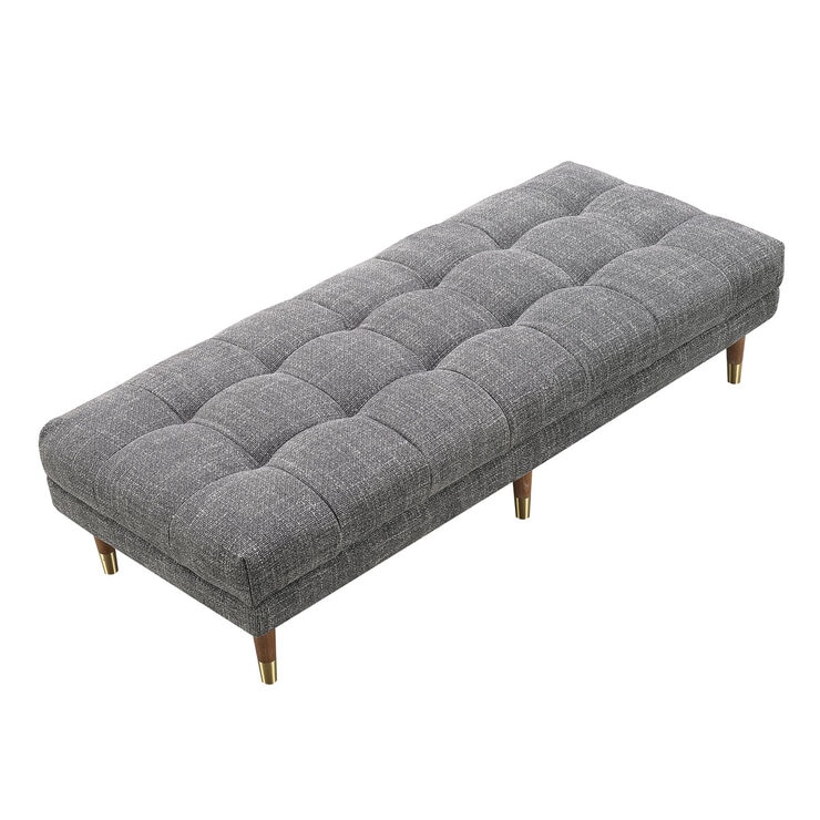 Isla Grey Fabric Ottoman Isla Grey Fabric Ottoman