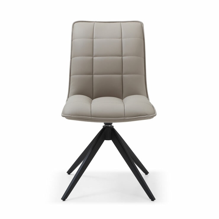 Indus Valley Skylar Ceramic Extending Dining Table + 6 Taupe Chairs, Seats 6-8