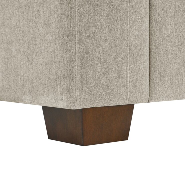 Thomasville Walsen Grey Fabric Corner Sofa with Storage Ottoman, Right Hand Facing