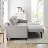 Lillian August Ella Grey Fabric Convertible Sofa Bed