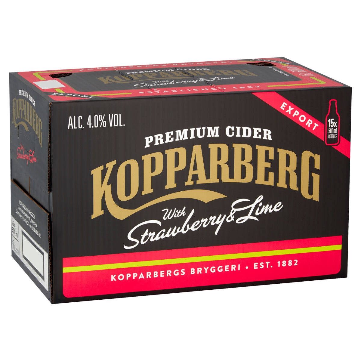 Kopparberg Strawberry & Lime, 15 x 500ml