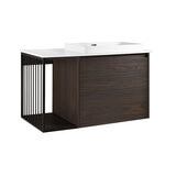 Ove Judy 1000mm Wide Wall Mounted Vanity in Dark Brown