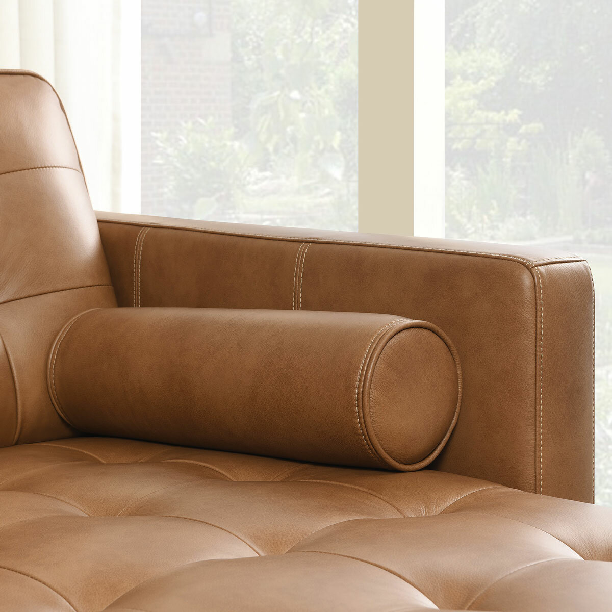 Simon Li Harstine Brown Leather Corner Sofa