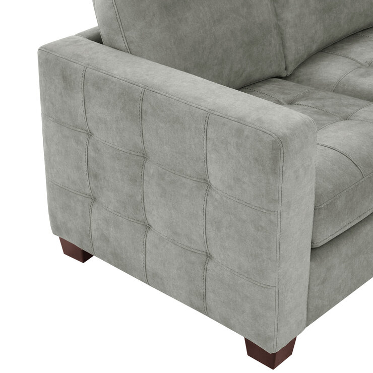 Thomasville Kylie Grey Fabric Sectional Sofa with Storage Ottoman Thomasville Kylie Grey Fabric Sectional Sofa with Storage Ottoman