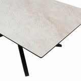 Indus Valley Arden Ceramic Dining Table With Taupe Corner Bench & Low Bench