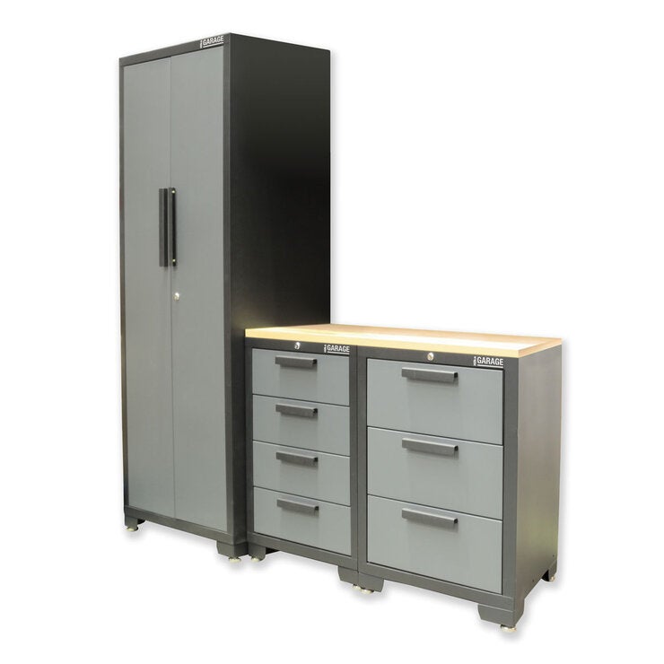 Hilka 24 Professional Gauge Steel 4 Piece Modular Cabinet Set Hilka 24 Professional Gauge Steel 4 Piece Modular Cabinet Set