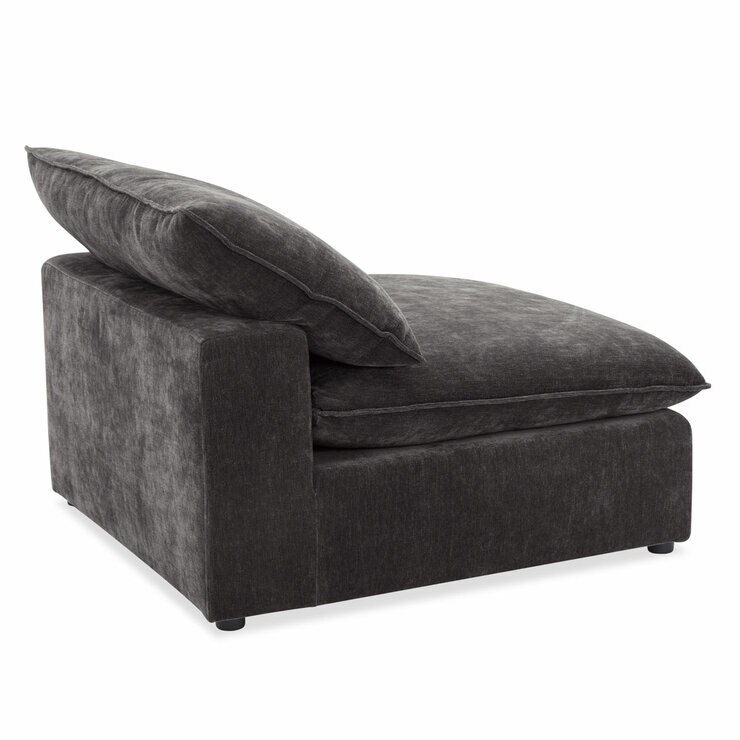 Aiden & Ivy Sereen Dark Grey Fabric Armless Chair