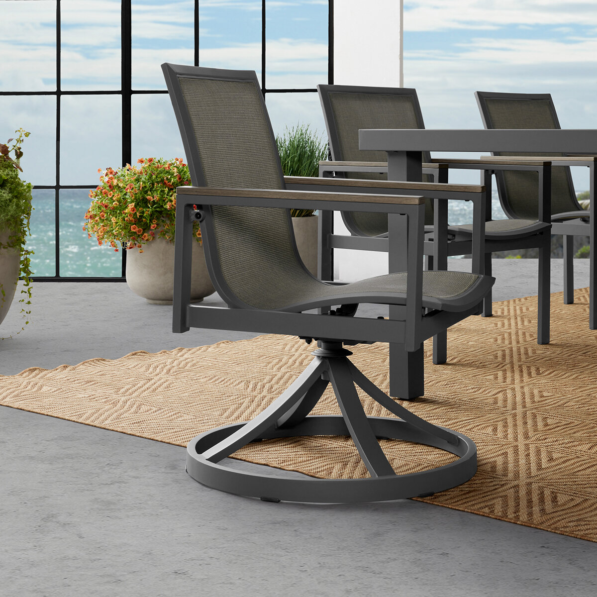 Agio Maricopa 7 Piece Sling Dining Set + Cover