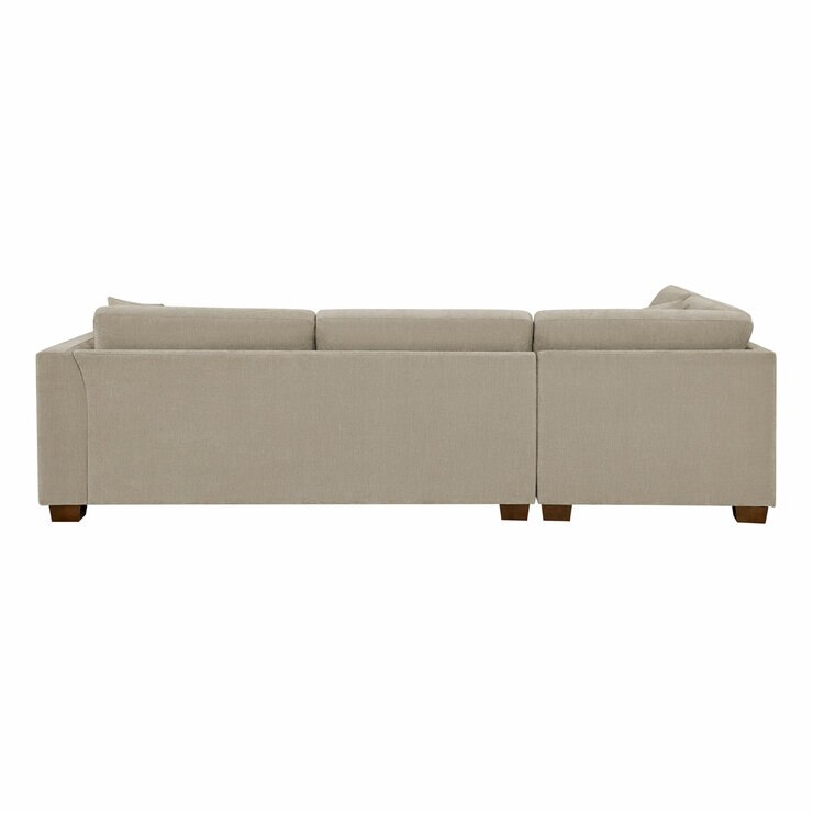 Thomasville Walsen Grey Fabric Corner Sofa with Storage Ottoman, Left Hand Facing