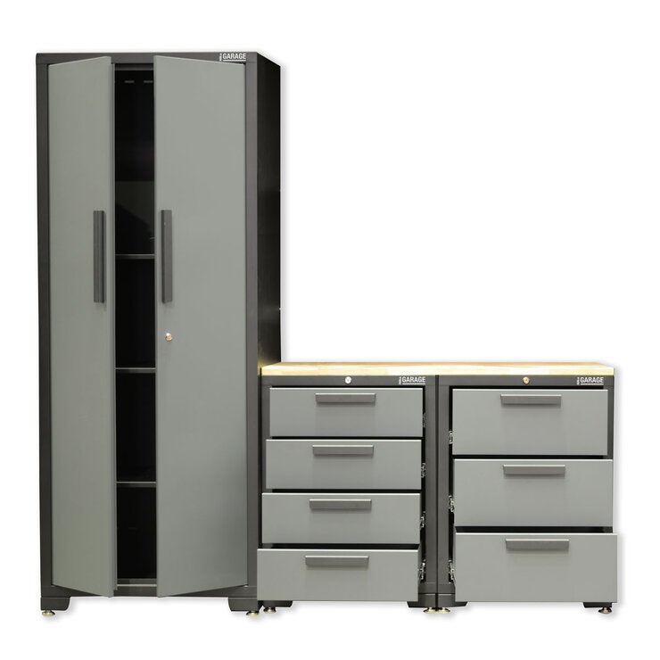 Hilka 24 Professional Gauge Steel 4 Piece Modular Cabinet Set Hilka 24 Professional Gauge Steel 4 Piece Modular Cabinet Set
