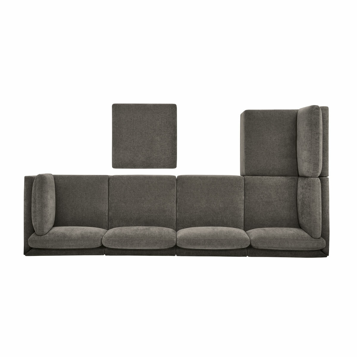 Thomasville Fallon Grey 6 Piece Modular Fabric Sofa