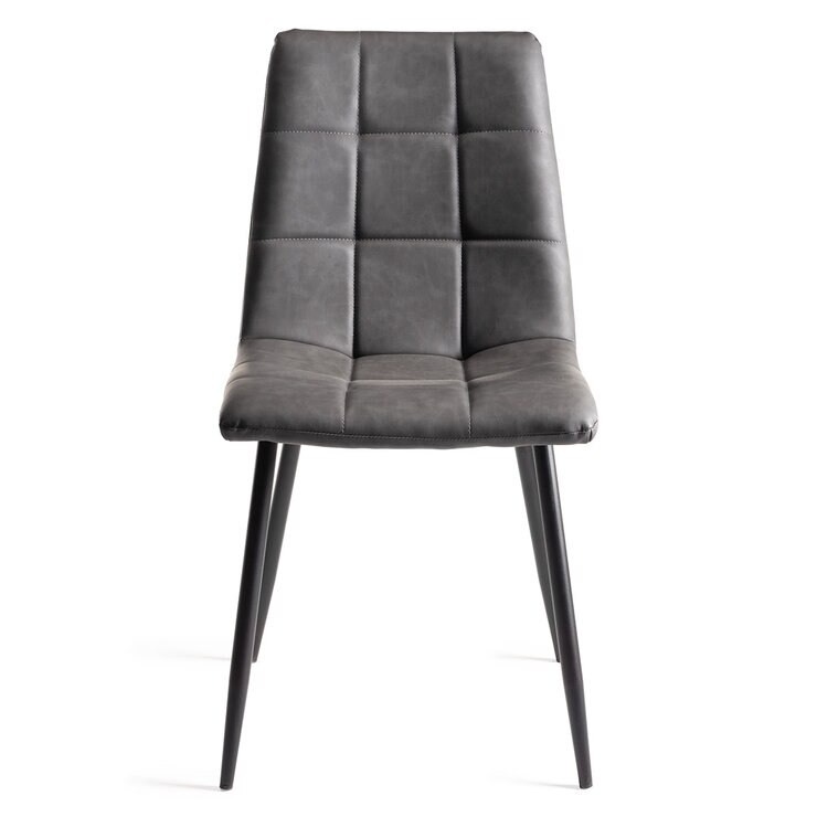 Marlow Grey Faux Leather Tapered Back Dining Chair, 2 Pack Marlow Grey Faux Leather Tapered Back Dining Chair, 2 Pack