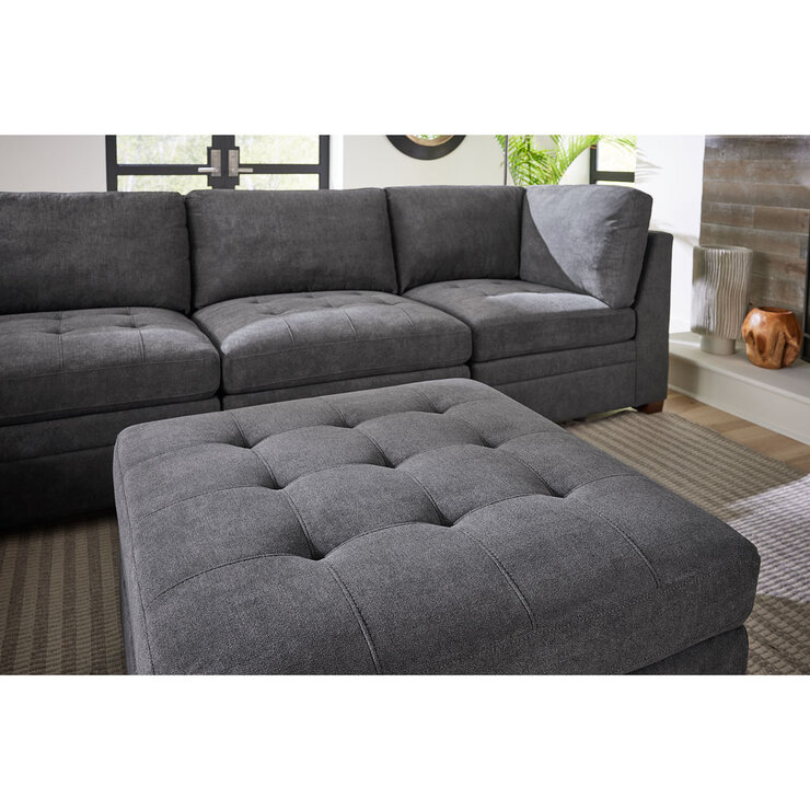 Thomasville Tisdale Dark Grey 6 Piece Modular Fabric Sofa