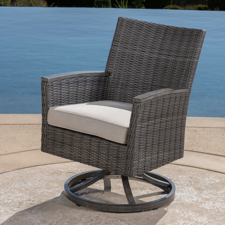 SunVilla Vineyard 7 Piece Wicker Dining Set + Cover
