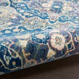 Ankara Global Collection Blue Patterned Rug, 160 x 229 cm
