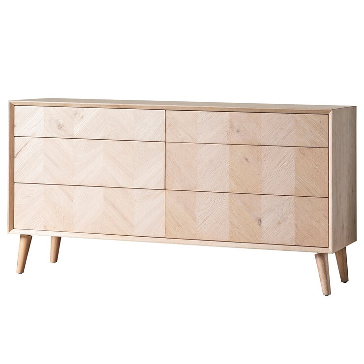 Gallery Milano Oak 6 Drawer Chest of Drawers