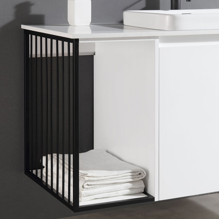 Ove Judy 1000mm Wide Wall Mounted Vanity in Matte White