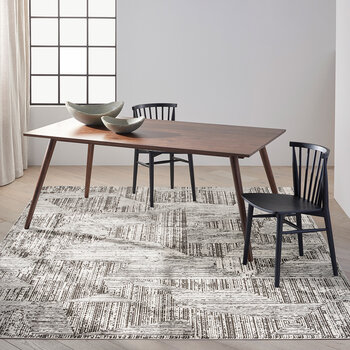 Calvin Klein CK024 Irradiant Cream/Black Rug, 160 x 221 cm