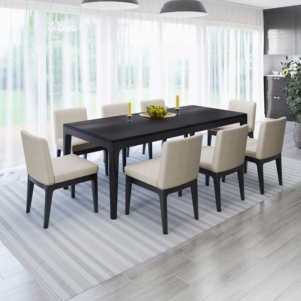 Tresanti Chelsea Extending Dining Table + 8 Dining Chairs, Seats 6-8