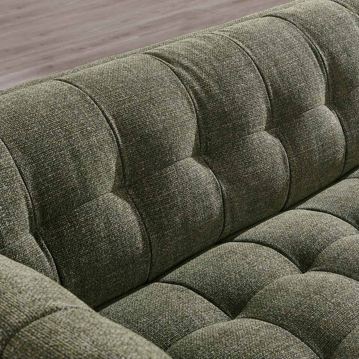 Isla Green Fabric Large 3 Seater Sofa