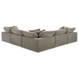 Aiden & Ivy Sereen Beige Fabric 6 Piece Modular Sofa