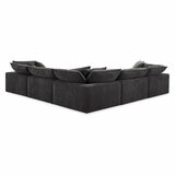 Aiden & Ivy Sereen Dark Grey Fabric 6 Piece Modular Sofa