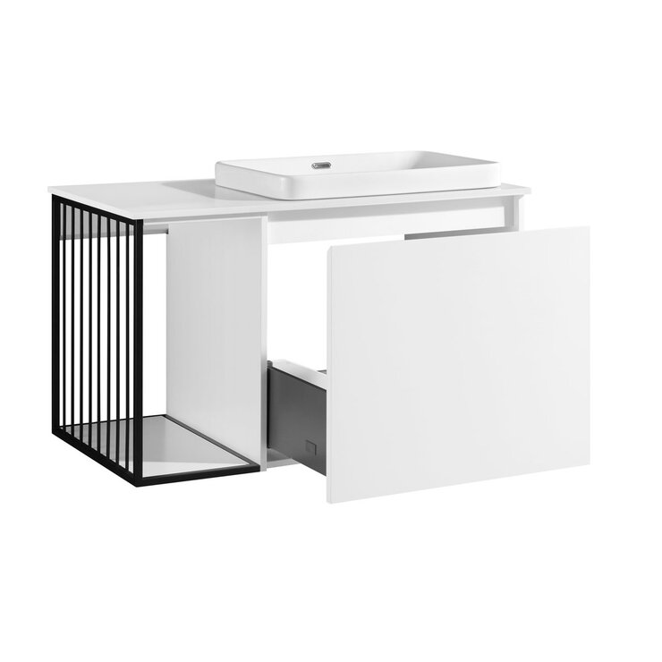 Ove Judy 1000mm Wide Wall Mounted Vanity in Matte White